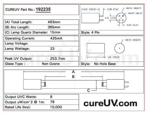 Pentek 163512 Replacement UVC Light Bulb Fashion