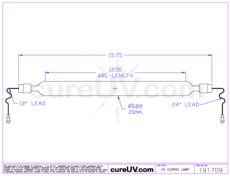 Polytype Printer Part # 1362257 UV Curing Lamp Bulb Discount