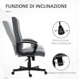 Easycomfort Sedia da Ufficio Girevole con Funzione Dondolo e Altezza Regolabile, 65x72x102-112.5cm, Grigio Fashion