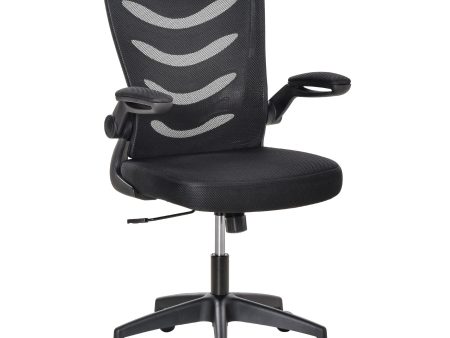 EasyComfort Sedia da Ufficio Ergonomica, Poltrona Girevole, Altezza Regolabile e Braccioli Sollevabili, 58.5x58x94.5-103.5cm, Nero Cheap