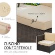 Easycomfort Set da Giardino 8 Pezzi con 4 Poltrone, 2 Poltrone Angolari e 2 Tavolini per Giardino in Rattan Marrone For Cheap