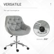 Easycomfort Sedia da Ufficio Ergonomica Girevole con Altezza Regolabile e Ruote, Rivestimento in Velluto, 59x58x80-90cm, Grigio Supply