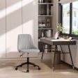 Easycomfort Sedia da Ufficio in Velluto Grigio con Altezza Regolabile, Sedia Ergonomica Girevole a 360° e Ruote, 50x58x77-87cm Fashion