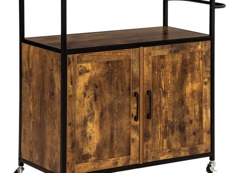 Easycomfort Carrello da Cucina con Ripiano Aperto, Armadietto, Portasciugamani e 4 Ruote, 90x40x90cm For Sale