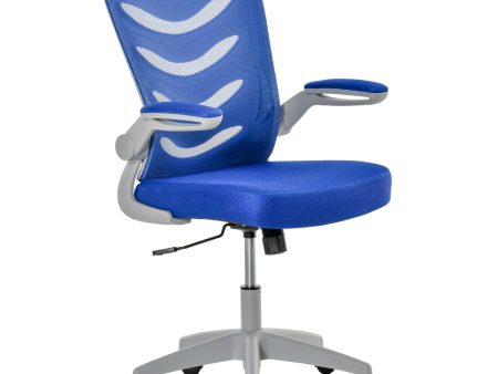 Easycomfort Sedia da Ufficio Ergonomica, Poltrona Girevole, Altezza Regolabile e Braccioli Sollevabili, 58.5x58x94.5-103.5cm, Blu Discount