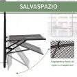 Easycomfort Tavolo da Ringhiera Pieghevole e Regolabile in Metallo, 60x60x57-72cm, Nero Discount