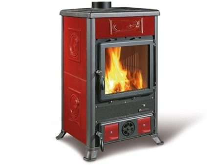 STUFA A LEGNA IN GHISA LA NORDICA EXTRAFLAME MOD. ROSSELLA R1 8,8 KW BORDEAUX COD. 37284 Cheap