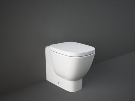 Vaso WC a Pavimento Filo Parete Rak One In Ceramica Sedile con Coperchio Flat Rak One Originale For Discount