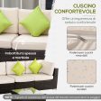 Easycomfort Mobili da Giardino in Rattan e Alluminio Set 8 Pezzi, Salotto da Giardino Componibile con Divani e Tavolino da Esterno Online now