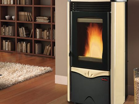 Termostufa a Pellet La Nordica Extraflame Modello DUCHESSA IDRO STEEL 12 kW Colore Pergamena Cheap