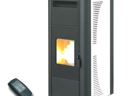 TERMOSTUFA A PELLET KING IDRO 24 KW BIANCA COD. 17377 CON TELECOMANDO Sale