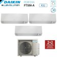 Climatizzatore Condizionatore Daikin Bluevolution Trial Split Inverter serie PERFERA ALL SEASON 7+9+12 con 3MXM52A R-32 Wi-Fi Integrato 7000+9000+12000 Garanzia Italiana Fashion