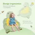 Easycomfort Poltroncina per Bambini Forma Dinosauro in Peluche con Base Antiscivolo, Poltrona per Cameretta Verde 60x55x59cm Online Hot Sale