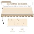 Easycomfort Tenda da Sole 4x2.5 m Avvolgibile a Manovella con Copertura Impermeabile, in Metallo e Alluminio, Beige Hot on Sale