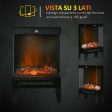 Easycomfort Camino Elettrico 1000W   2000W con Fiamma LED Realistica e Controllo Temperatura, 40.5x20x62 cm, Nero For Sale