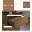 Easycomfort Comodini Moderni Set 2 Pezzi in Truciolato e Acciaio con Cassetto, 39.5x41x49 cm, Marrone Discount