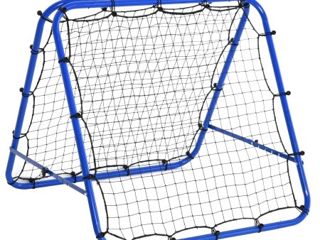 Easycomfort Rete da Calcio Rebounder Pieghevole con Angolo Regolabile e Picchetti, 100x95x90 cm, Blu Online Hot Sale