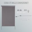 Easycomfort Tenda Avvolgibile Parasole con Manovella, Installazione a Muro o Soffitto, 120x200cm, Grigio Cheap