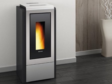 TERMOSTUFA A PELLET LA NORDICA EXTRAFLAME modello MEGAN IDRO STEEL 12 kW colore SILVER - NEW For Discount