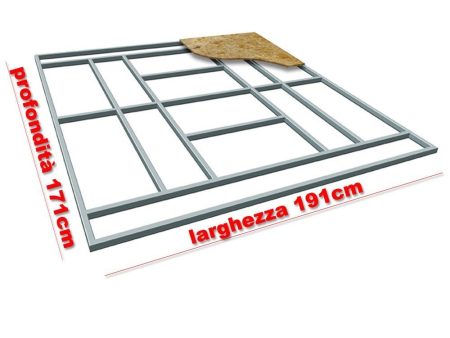 HABIT Base supporto pavimento per box casetta in lamiera metallo  MOD. M 191X171X190CM Hot on Sale