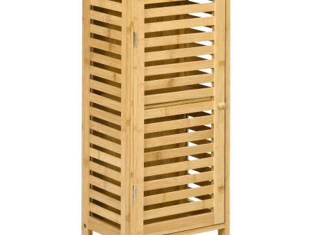 Easycomfort Armadietto Bagno in Bambù con Ripiano Interno Regolabile, 30x19.9x70 cm, color Legno For Cheap