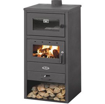 Stufa a Legna con forno Blist BR 12 kW nero antracite Online Sale