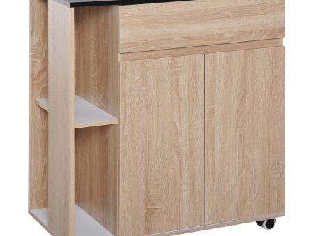 Easycomfort Carrello da Cucina con Ruote, Carrello Cucina con Cassetti Armadietto in Legno Truciolato 78x39.5x88.5cm Online Hot Sale