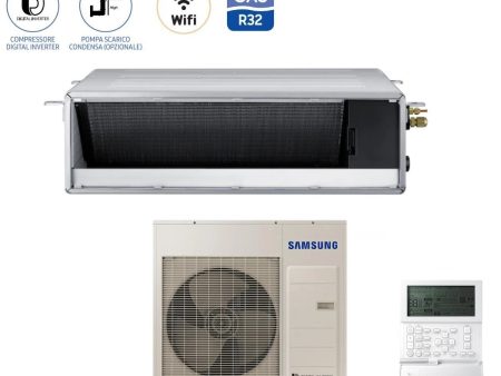 Climatizzatore Condizionatore Samsung Inverter Canalizzato Canalizzabile Media Prevalenza 36000 Btu AC100RNMDKG EU Trifase R-32 Classe A+ A+ Con Comando a Filo Incluso - Novità Fashion