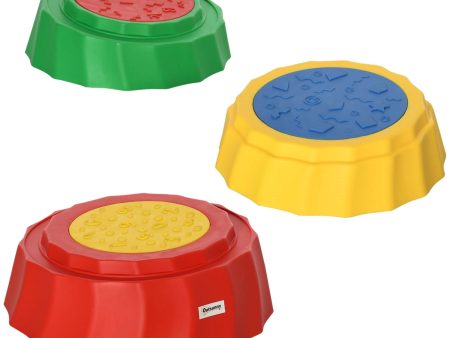 Easycomfort Percorso di Equilibrio Giocattolo per Bambini 3-6 Anni, Pietre di Fiume Set 3 Pezzi Antiscivolo e Impilabili Sale