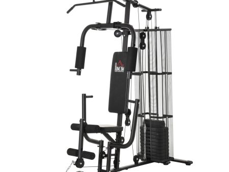 Easycomfort Stazione Fitness Palestra Multifunzione per Allenamento a Casa e Professionale, Acciaio 150x110x210cm Nero Cheap