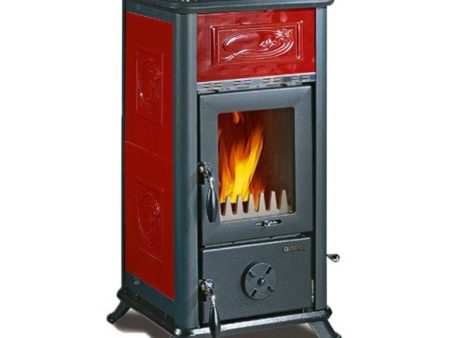 STUFA A LEGNA IN GHISA LA NORDICA EXTRAFLAME MOD. DORELLA L8 X 6,8 KW BORDEAUX Fashion