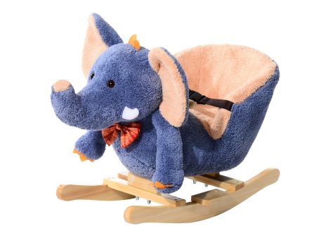 Easycomfort Elefante a Dondolo per Bambini, Blu, 60x33x45cm Cheap