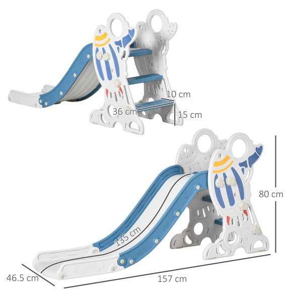 Easycomfort Scivolo per Bambini 18-36 Mesi in PE e PP a Tema Spaziale con Scale Antiscivolo, 157x46.5x80 cm Hot on Sale