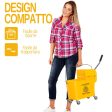 Easycomfort Carrello Secchio con Separatore Acqua e Strizzatore Rimovibile in PP, Giallo, 63 x 27 x 67cm Online Hot Sale