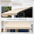 Easycomfort Tenda da Sole 4x2.5 m Avvolgibile a Manovella con Copertura Impermeabile, in Metallo e Alluminio, Beige Hot on Sale