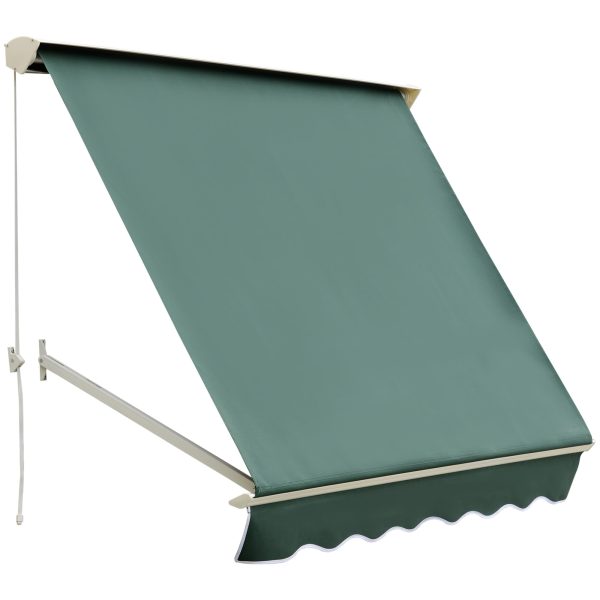 Easycomfort Tenda da Sole a Caduta con Rullo Avvolgibile e Angolazione Regolabile 0-120°, 180x70cm, Verde For Sale