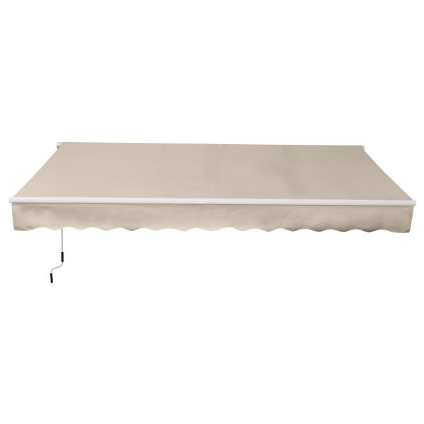 EASYCOMFORT Tenda da Sole Avvolgibile per Esterno in Poliestere e Alluminio, Beige, 365 × 250cm Fashion