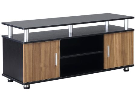 Easycomfort Mobile Porta TV Fino a 55  con Armadietti e Ripiani in Legno e Alluminio, 120x40x52.2cm For Sale