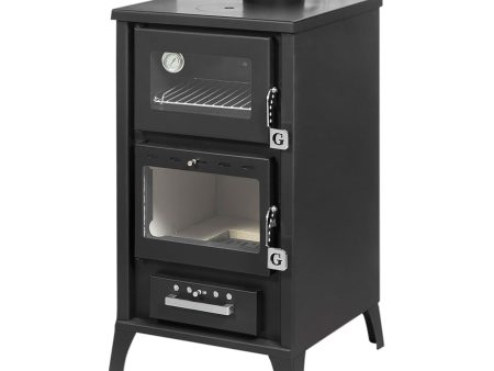 Stufa A Legna Con Forno Marzia Nera 15,3 Kw L45xp48,5xh91,5 Discount