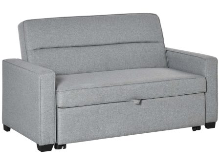 Easycomfort Divano Letto a 1 Piazza in Tessuto, Seduta 2 Posti e Schienale a 3 Reclinazioni, 154x87x89cm Sale