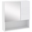 EasyComfort Armadietto Specchiera Bagno, Mobiletto Bagno Pensile con Fissaggio a Muro, 54x15x55cm, Bianco Sale