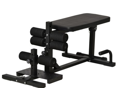 Easycomfort Squat Machine 3 in 1 con Altezza Regolabile e Panca Inclinabile in Acciaio, 100x58x46cm, Nero For Sale