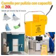 Easycomfort Carrello Secchio con Separatore Acqua e Strizzatore Rimovibile in PP, Giallo, 63 x 27 x 67cm Online Hot Sale