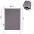 Easycomfort Tenda Avvolgibile Parasole con Manovella, Installazione a Muro o Soffitto, 120x200cm, Grigio Cheap