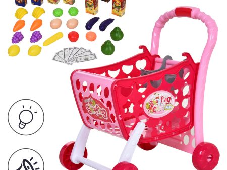 Easycomfort Carrello Giocattolo In Tre Modalità per Bambini +3 Anni con 38 Accessori Inclusi, Suoni e Luci Divertenti, Rosa Cheap