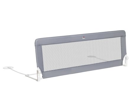 Easycomfort Sponda Letto per Bambini da 18 Mesi, Barriera di Sicurezza Universale Anticaduta con Tessuto a Rete, 150x40x60cm, Grigio Sale