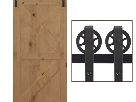 Easycomfort Binario per Porta Scorrevole Kit ,Spessore 34-40mm per Installazione Porta Muro Completo Accessori per Porte Scorrevole Singole, Acciaio Nero on Sale