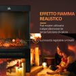 Easycomfort Camino Elettrico 1000W   2000W con Fiamma LED Realistica e Controllo Temperatura, 40.5x20x62 cm, Nero For Sale