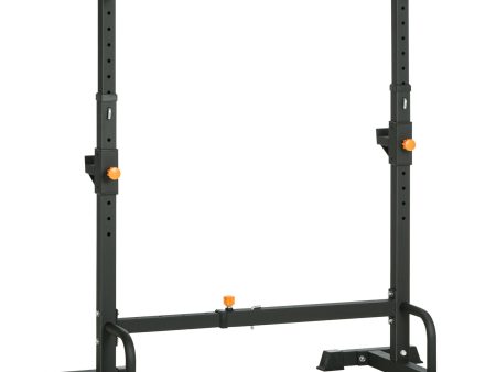 Easycomfort Porta Bilanciere Regolabile con Supporti per Dip Station e Push Up, 111-151x69x120-150 cm, Nero Online now