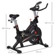 Easycomfort Cyclette da Camera per Allenamento in Acciaio Nero, Cyclette Professionale da Seduti con Supporto per Cellulare, Monitor LCD, Manubrio e Resistenza Regolabile, Volano 10kg For Sale